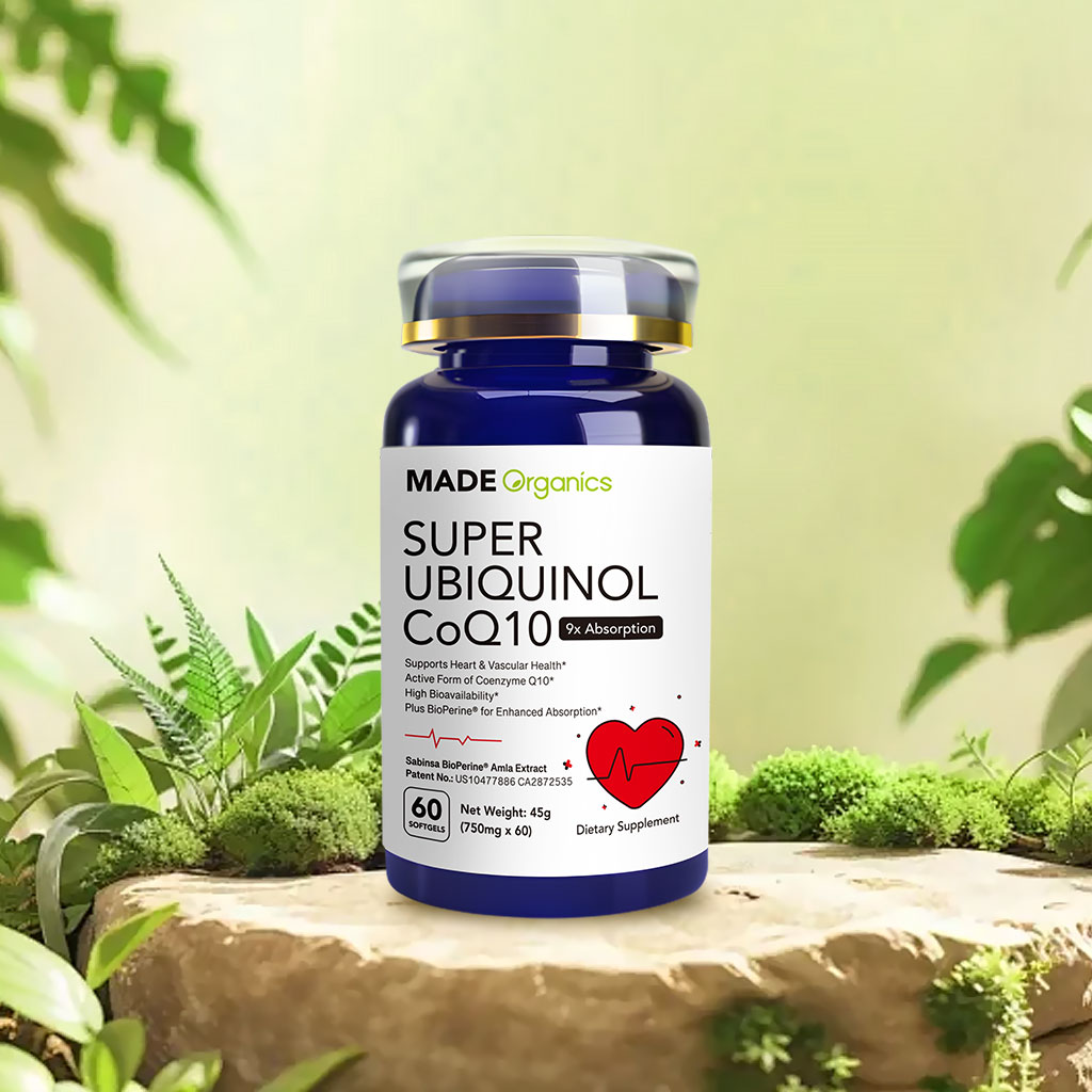 MADE Organics Super Ubiquinol CoQ10 Capsule - Heart Health