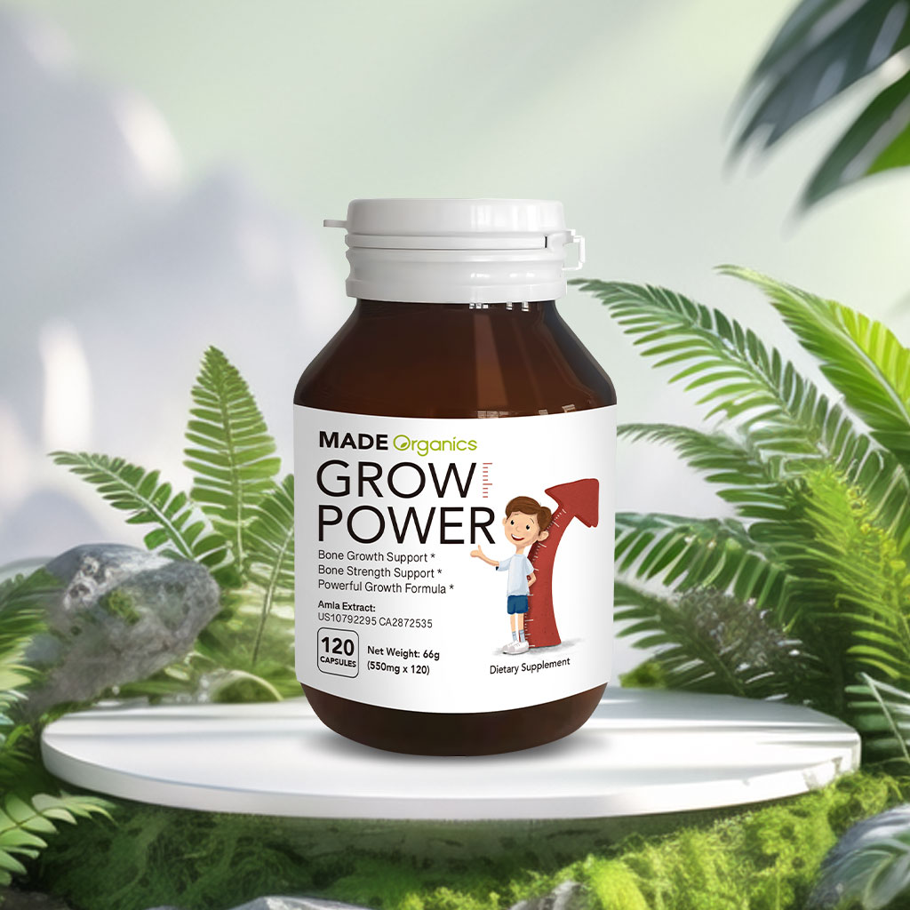 MADE Organics Grow Power Capsule - Bone Health Supplement