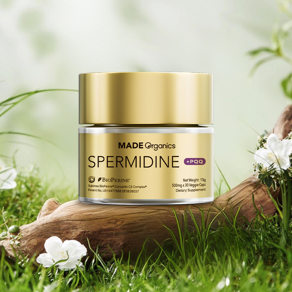 MADE Organics Spermidine + PQQ Capsules - Anti-Aging Supplement